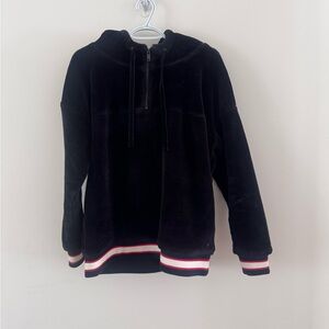 UGG Kailani Black Sherpa Hoodie Pull-Over Sweater Size M Women